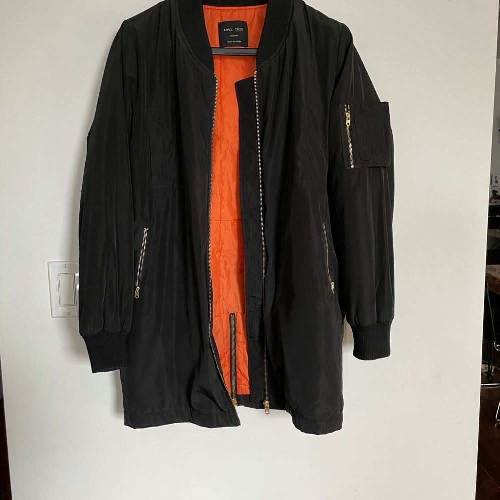 LOVE TREE long bomber jacket. - Picture 2 of 5